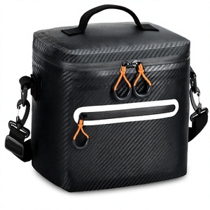Sac isotherme 10L en néoprène à motif losanges avec fermeture éclair et poignée pour pique-nique et conservation des aliments - Product Image 3