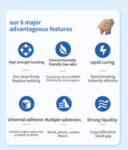 FZR02 GUOELEPHANT W10 Pegamento Instantáneo Acrílico Inodoro Sin Residuos Blancos 20g Adhesivo de Alta Resistencia para Trabajos en Madera - Product Image 3