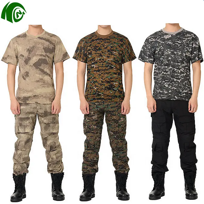 KANGO Factory OEM Tactical Shirt Dry Quick tactical Shirts 100% cotton Uniform T-Shirt