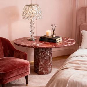 Nordic italiano stile salotto mobili-tavolino rotondo, Roso Lepanto marmo tavolino e tavolo da pranzo Set - Product Image 1