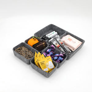 Organisateur de tiroir de bureau en feutre <span class=keywords><strong>Giot</strong></span>, ensemble de plateaux séparateurs pour rangement de bureau, trousse de maquillage et organisation de pots - Product Image 3