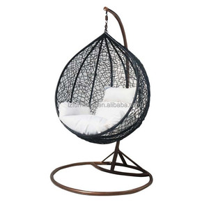 Hanging Chair with Round <b>Frame</b> Hanging Egg Garden <b>Swing</b> <b>Swing</b> Chair Wicker Patio <b>Swings</b> Chair - Product Image 1