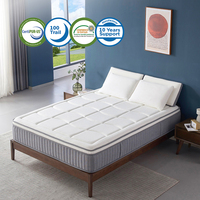 Matelas hybride Sleep Well à usage domestique pour hôtel et appartement Matelas à ressorts ensachés en mousse à mémoire de forme de 12 pouces