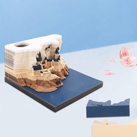 Calendrier 3D en papier magique, artisanat, château de Harry Potter, notes autocollantes détachables, papier offset personnalisable, couleurs variées, coffret cadeau