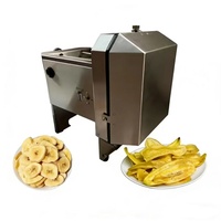 Elektrische automatische plantain-banaan-aardappelchips snijmachine voor fruitverwerkingsbedrijven