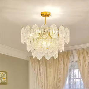 Nueva llegada estilo francés candelabro arte decoración sala comedor dormitorio luz colgante de cristal - Product Image 5