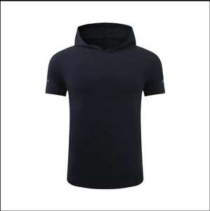 Hot Selling New Short Sleeve T-shirts Men's Shirts Hooded Sports Tops Quick Dry Running Training Workout Gym Fitness <strong>Clothing</strong> - Product Image 6