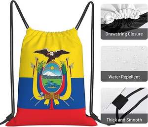 Bolsa con Cordón Personalizada con la Bandera de Ecuador, Mochila Patriótica con Cordón, Bolsas de Viaje para Gimnasio, Deportes, Yoga, Baile, Senderismo, para Hombres y Mujeres - Product Image 4