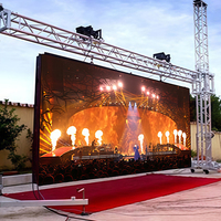 Écran LED de location extérieur suspendu étanche P3.9 mm, 4m x 3m, haute résolution pour la publicité