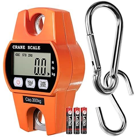 Richnmoon Digital Crane Scale 300kg Aluminum Die-Casting Case 20mm LCD Display Tension Link Load Cell Industry Large Rc