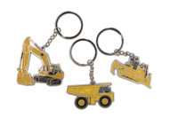 Processus de couleur métal 3D bouteur lourd porte-clés excavation promotionnel métal voiture porte-clés excavation machines cadeau