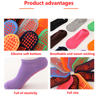Sky Zone 100% Coton Chaussettes De Sport Trampoline Antibactériennes Personnalisées Chaussettes Antidérapantes Pour Trampolines