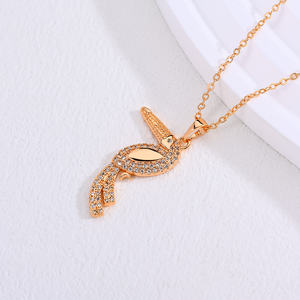 Toptan 18K pirinç takı sevimli hayvan barış güvercini kolye küpe bayanlar için ana taş zirkon düğün için - Product Image 5