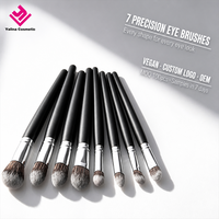 Kit de pinceaux de maquillage personnalisés avec logo d'usine, faible MOQ, pinceaux professionnels en poils naturels, ensemble de pinceaux de maquillage, marque privée