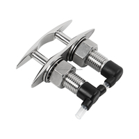 Nouvelles émerillons de bateau escamotables robustes de 5 pouces en acier inoxydable 316, finition argentée poli miroir, design moderne pour matériel marin