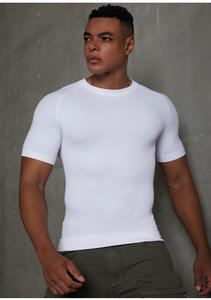 Camisetas de algodón 100% de alta calidad para hombre, ropa deportiva sin costuras con logotipo personalizado y ropa deportiva, tela de punto de estilo ajustado - Product Image 5