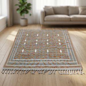 Tapis rectangulaire fait main en laine de Nouvelle-Zélande, style bohème, noué à la main en 3D, couleur unie, à poils longs, pour intérieur et extérieur, idéal pour salon - Product Image 3