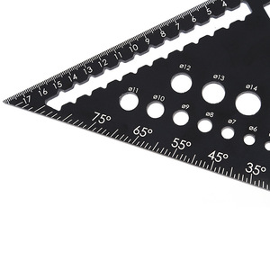 Aluminum Alloy Woodworking <b>Set</b> <b>Square</b> 7 Inch Right Angle Ruler With Perforated Holes And Table Clip For Precision Measuring - Product Image 3