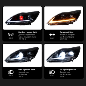 Phares multifonctionnels pour Ford Focus 2009-2011, ensemble de phares LED, style Lexus, lentille de projecteur Demon Eye - Product Image 4