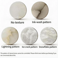 Applique murale de luxe en laiton avec LED pour chambre et couloir, en marbre naturel et alabâtre, idéale pour gîtes et hôtels