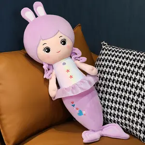 Mainan grosir bantal putri duyung mainan mewah boneka humanoid Akuarium Dunia Bawah Air untuk distribusi