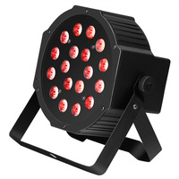 Projecteur LED Par Can plat Shantu 18x RGBW DMX 512 avec contrôle sonore pour soirées à domicile et discothèques