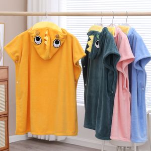 <span class=keywords><strong>Dinosaure</strong></span> Serviettes <span class=keywords><strong>De</strong></span> <span class=keywords><strong>Bain</strong></span> À Capuche Serviette <span class=keywords><strong>De</strong></span> Plage Corail Polaire Enfants <span class=keywords><strong>Poncho</strong></span> 70x140cm pour Camping Douche Plage - Product Image 2