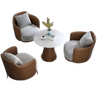 Juego de Sofás Modernos para Recepción en Oferta, Estructura de Madera Maciza con Base de Metal para Hotel, Apartamento y Sala de Estar de Villa