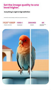 Mini projecteur vidéo intelligent 1080P WiFi LCD LED avec Android 13 et mise au point manuelle pour maison connectée - Product Image 4