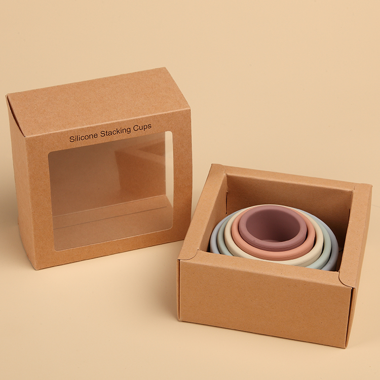 2021 новый дизайн, детские развивающие силиконовые штабелируемые игрушки с подарочной коробкой