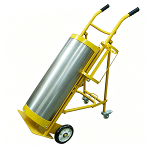 1. Chariot à roulettes robuste pour bouteilles de gaz portables avec poignée ergonomique pour usine de soudage, laboratoire, hôpital - Product Image 1