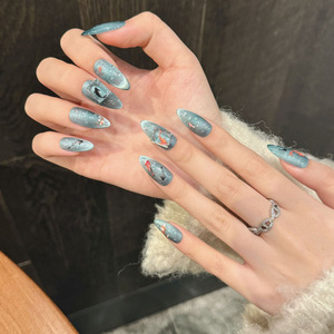 Diseño #2539, venta al por mayor, 10 Uds., <span class=keywords><strong>uñas</strong></span> <span class=keywords><strong>de</strong></span> gel pintadas a mano, hermosas <span class=keywords><strong>Uñas</strong></span> acrílicas hechas a mano <span class=keywords><strong>de</strong></span> lujo, prensa <span class=keywords><strong>de</strong></span> alta calidad - Product Image 2