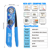 JRready Nouveau produit NEW-ASF1 Pince à sertir M22520/1-01 Connecteurs électriques à contact solide Outil de sertissage 12-26 AWG