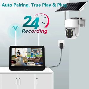 Sistema doméstico de moda superior Luz solar Nvr y Wifi al aire libre 4mp Ip Ptz 4 canales Cctv Kit personalizable inalámbrico Cámara de seguridad - Product Image 5