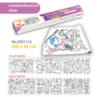Fournitures de bureau et scolaires, rouleau de peinture graffiti de 3 mètres, papier artistique DIY pour enfants, jouets d'éducation précoce et cadeau créatif