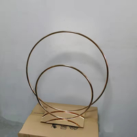 Nouveau support de fleurs circulaire en métal doré créatif 2026 pour centre de table de mariage