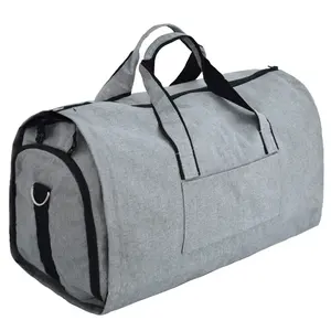 Free Sample Manufacturer's Large PU Leather Storage Duffel <b>Bag</b> Foldable Garment Carry-on <b>Suit</b> <b>Bag</b> Travel Clothing <b>Bags</b> - Product Image 1