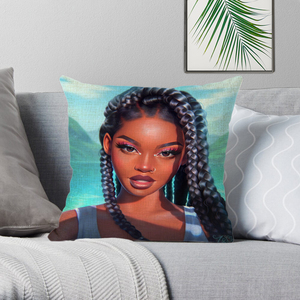 Venta al por mayor negro lindo chica impresa bonita dama Africana suave hogar silla Decoración sofá cojines <span class=keywords><strong>fundas</strong></span> <span class=keywords><strong>para</strong></span> sofá - Product Image 3