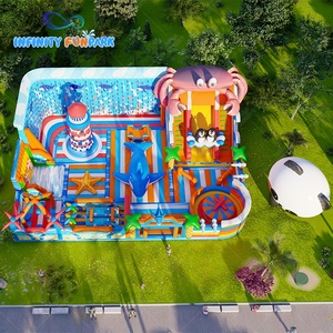 Trẻ em thương mại Inflatable đại dương công viên chủ đề trượt trò chơi Khóa học trở ngại công viên Inflatable Cá voi chủ đề nhảy vui chơi giải trí các mặt hàng - Product Image 1