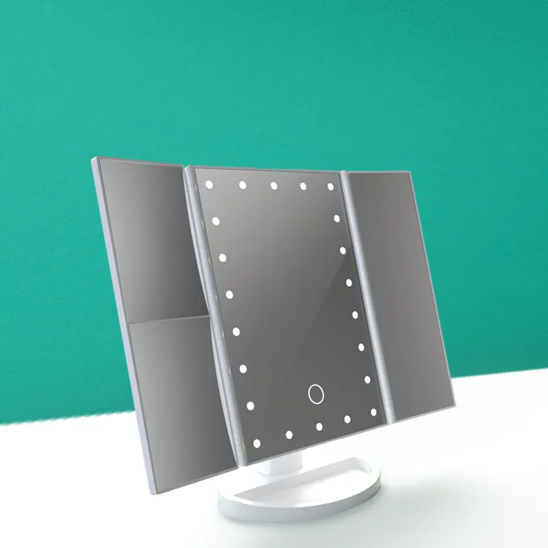 Missmeeca espejos espelhos specchio led vergrößerung 2X 3X kompakt spiegel mit led licht 3 wege spiegel smart spiegel touchscreen