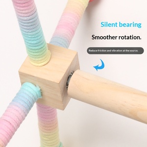 Du <span class=keywords><strong>Parrot</strong></span> Dönen Yel Değirmeni Oyuncak Standı Dayanıklı Çizilmeye Dayanıklı Diş Çıkarma Eğlenceli Kendi Kendine Eğlenceli Sultan Papağanı Küçük Güneş Kuşu Oyuncak DLH-M110 - Product Image 4