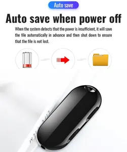 Mini enregistreur vocal activé par la voix avec réduction de bruit HD, 20 heures d'enregistrement, stockage de 4 Go à 32 Go, enregistreur sonore lecteur MP3 - Product Image 6