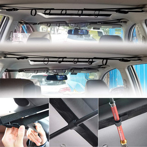 Support de canne à pêche avec sangles en nylon noir à 2 rayures pour le rangement des cannes à pêche dans la voiture - Product Image 4