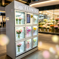 Distributeur automatique de fleurs fraîches en acier inoxydable intelligent, 24h/24 et 7j/7, en libre-service, bouquet, écran tactile