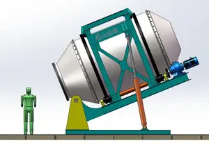 Профессиональная ротационная печь на заказ От 5 до 12 лет газовая Вращающаяся печь наклонного типа для алюминиевого шлака