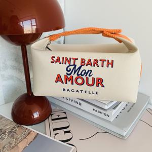 Toile sac cosmétique grande capacité boucle sacs de maquillage Portable mode sac de rangement pour femmes hommes voyage en plein air plage - Product Image 1