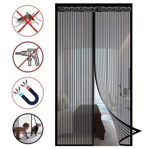 Pantalla magnética de poliéster para insectos, puerta suave, cortina antiinsectos, <span class=keywords><strong>tela</strong></span> de malla de diamante, cortinas de <span class=keywords><strong>mosquitera</strong></span> para insectos - Product Image 6