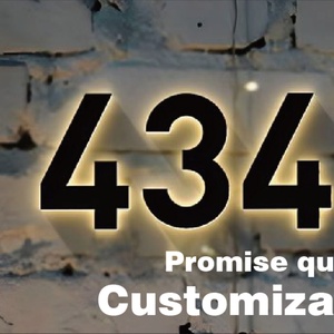 Custom House Number <b>Plates</b> Durable Stylish Small Letter and Number <b>Plate</b> for Apartment House or Office - Product Image 4