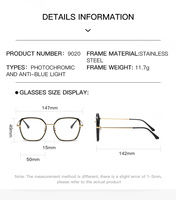 Lunettes Anti-Lumière Bleue Tendance Chaudes pour Ordinateur et Gaming, Lunettes Caméléon Blocage Lumière Bleue Photochromiques