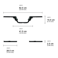Acelerador electrónico (Throttle-by-Wire) para motocicleta, ajustable en altura de 5.5 pulgadas, con abrazadera de 1 pulgada y estilo de cable.